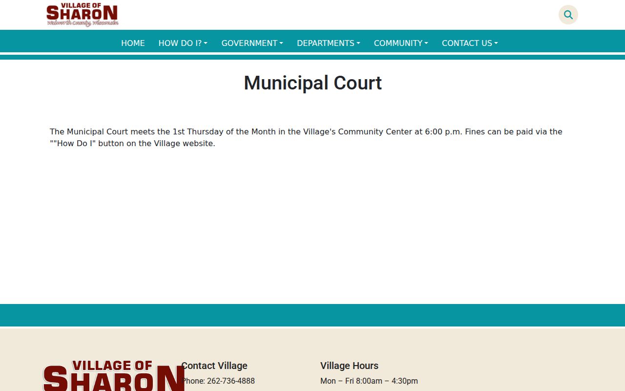 Sharon warrant search and municipal court information requiring verification